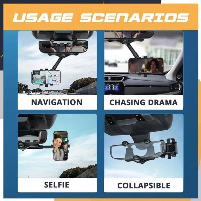 Rearview Mirror Phone Holder Universal Stable Smartphone Cradle