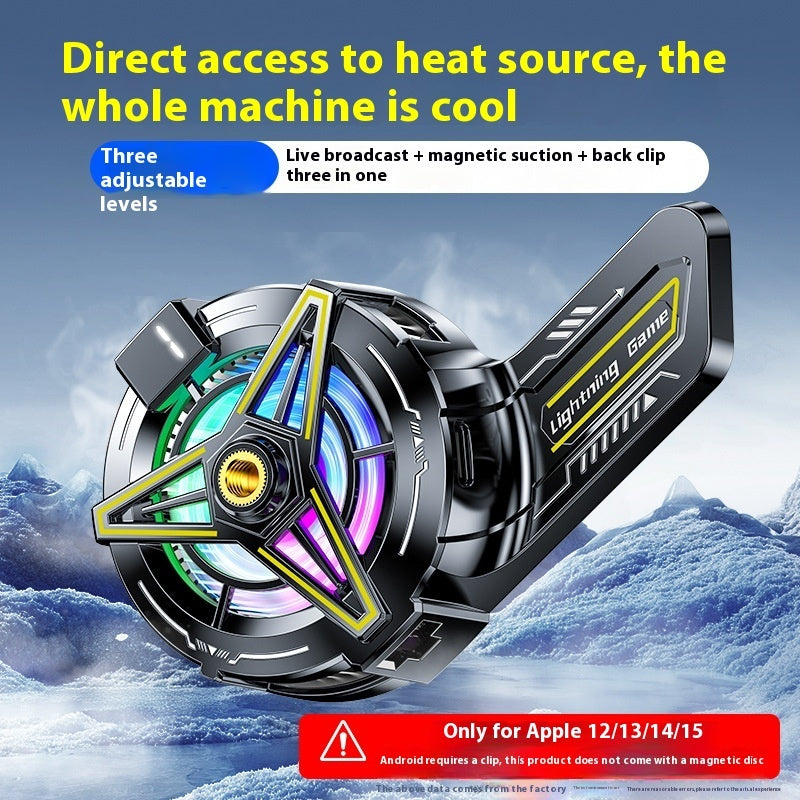 Magnetic Mobile Phone Radiator Cooler RGB Gaming Temperature Drop