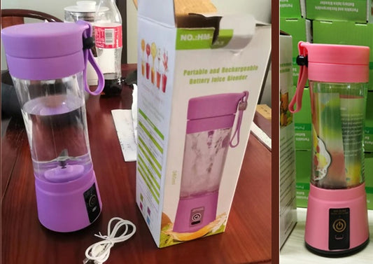Portable Electric Juicer Blender USB Rechargeable Cable