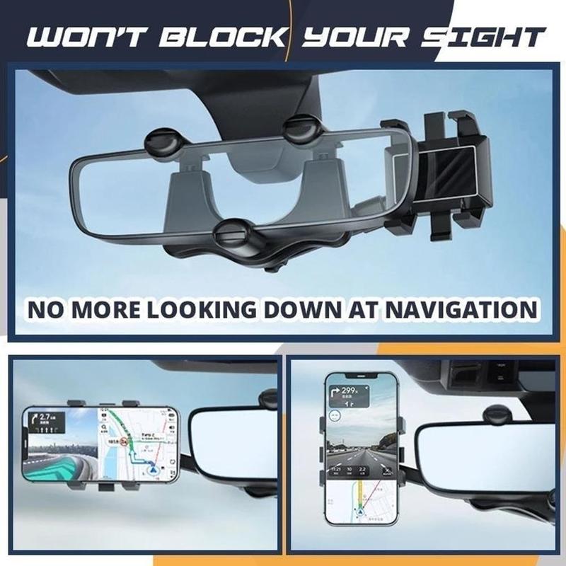 Rearview Mirror Phone Holder Durable Anti Shake Car Grip