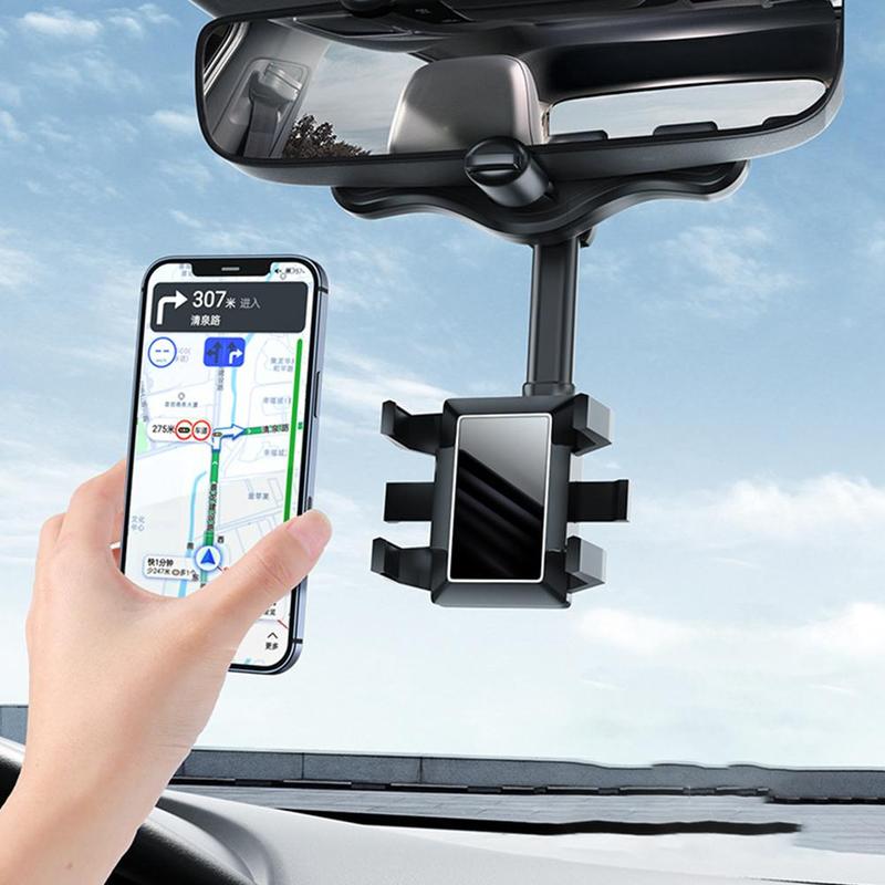 Rearview Mirror Phone Holder Multi Angle Adjustable View