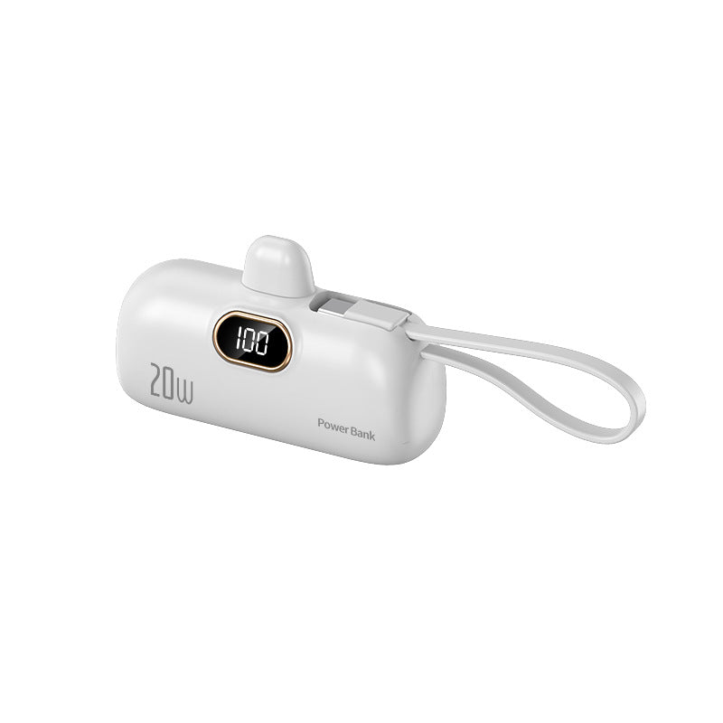 Mini Power Bank Built-in Cable Device